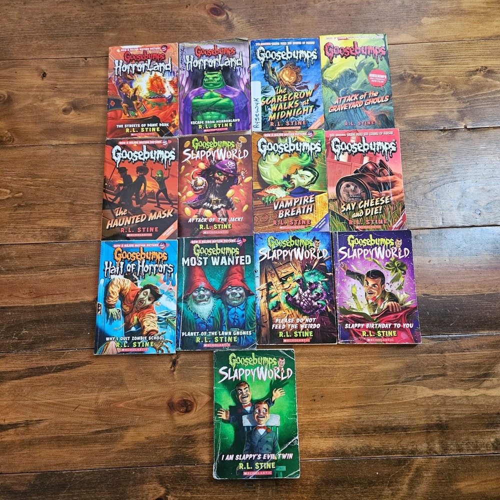 R.L. Stine Goosebumps Book Lot of‎ 13 HorrorLand SlappyWorld Mixed Series PB